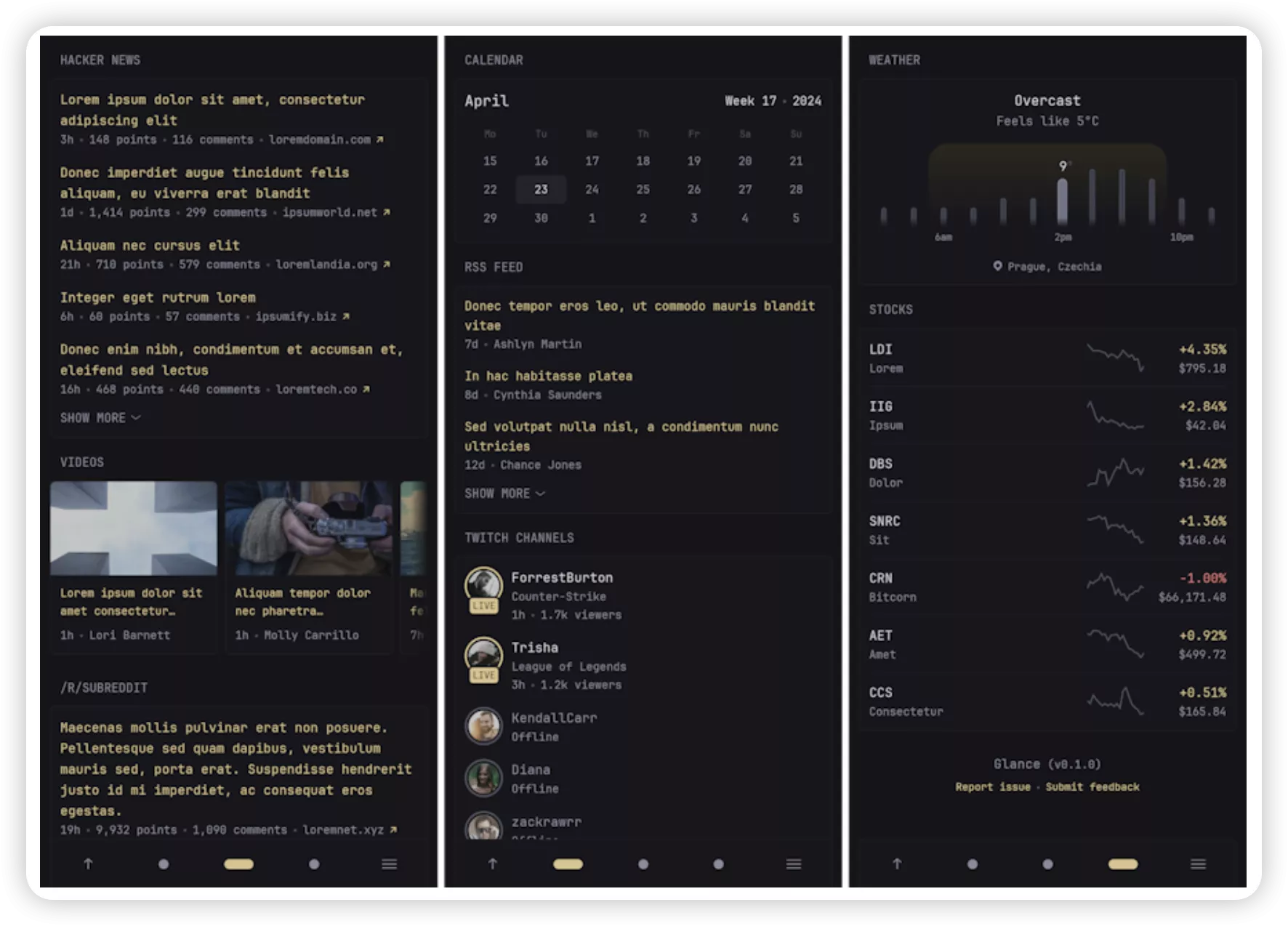 满满极客风！10分钟搭建专属你自己的信息聚合页——Glance ｜好玩儿的Docker项目｜
